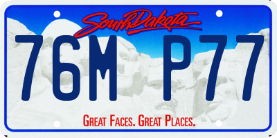 SD license plate 76MP77