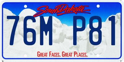 SD license plate 76MP81