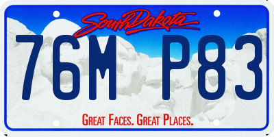 SD license plate 76MP83