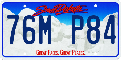 SD license plate 76MP84