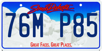 SD license plate 76MP85