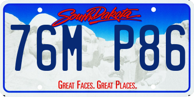 SD license plate 76MP86