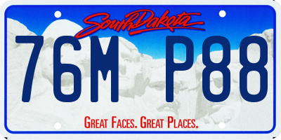 SD license plate 76MP88
