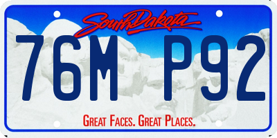 SD license plate 76MP92