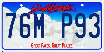 SD license plate 76MP93