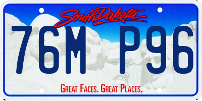 SD license plate 76MP96