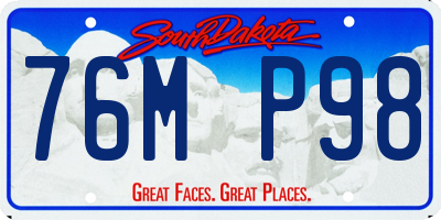 SD license plate 76MP98