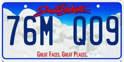 SD license plate 76MQ09
