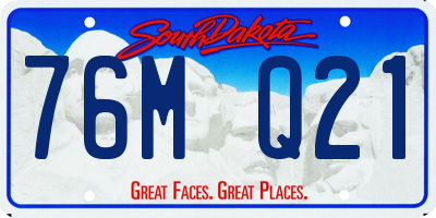 SD license plate 76MQ21