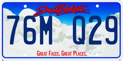 SD license plate 76MQ29