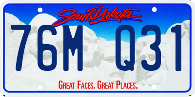 SD license plate 76MQ31