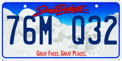 SD license plate 76MQ32