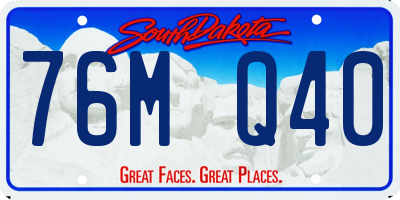 SD license plate 76MQ40