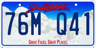 SD license plate 76MQ41