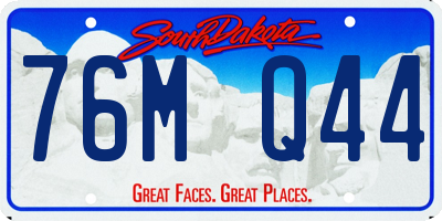 SD license plate 76MQ44