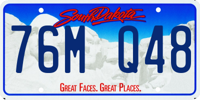 SD license plate 76MQ48