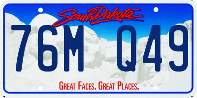 SD license plate 76MQ49
