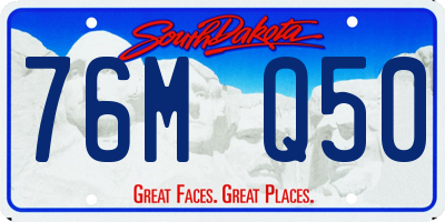 SD license plate 76MQ50