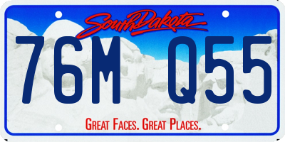 SD license plate 76MQ55