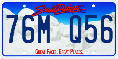 SD license plate 76MQ56