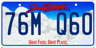 SD license plate 76MQ60