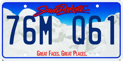 SD license plate 76MQ61