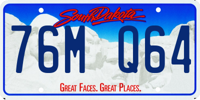 SD license plate 76MQ64