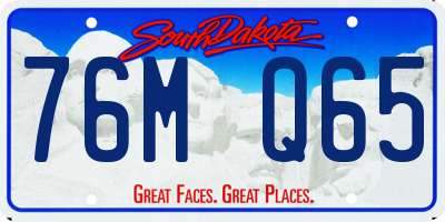 SD license plate 76MQ65