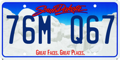 SD license plate 76MQ67