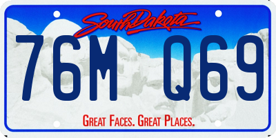 SD license plate 76MQ69
