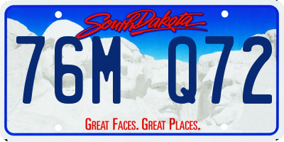 SD license plate 76MQ72