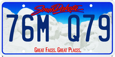 SD license plate 76MQ79