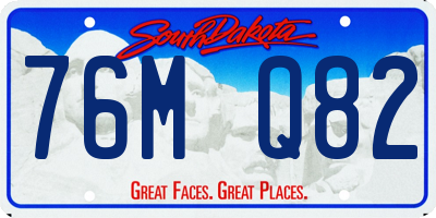 SD license plate 76MQ82