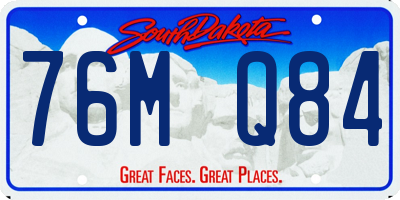 SD license plate 76MQ84