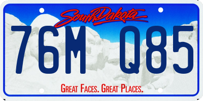 SD license plate 76MQ85