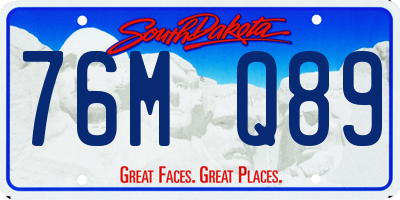 SD license plate 76MQ89