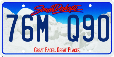 SD license plate 76MQ90