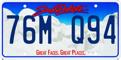 SD license plate 76MQ94