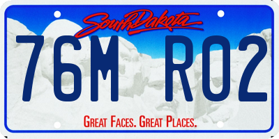 SD license plate 76MR02