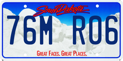 SD license plate 76MR06