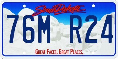 SD license plate 76MR24