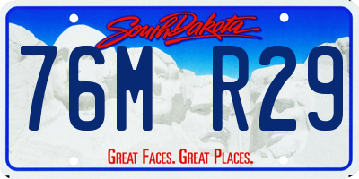 SD license plate 76MR29