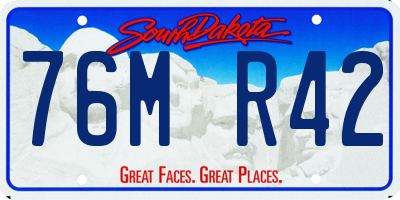 SD license plate 76MR42
