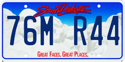 SD license plate 76MR44