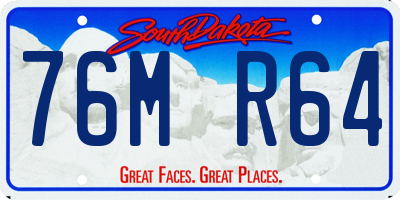SD license plate 76MR64
