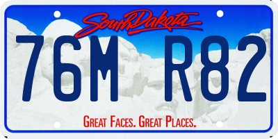 SD license plate 76MR82