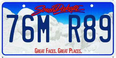 SD license plate 76MR89