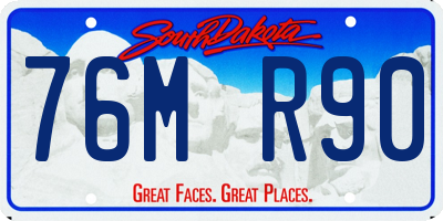 SD license plate 76MR90