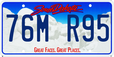 SD license plate 76MR95