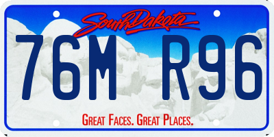 SD license plate 76MR96